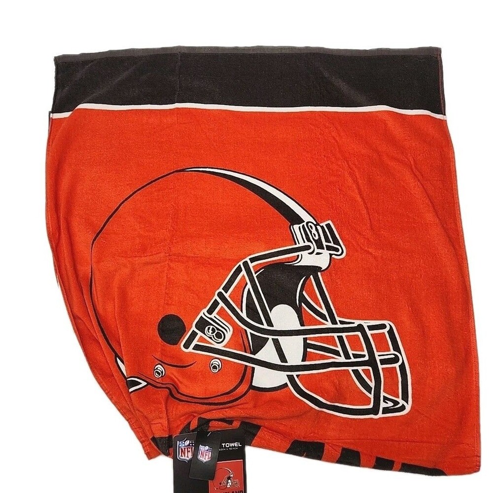 Cleveland Browns Football NFL Beach Towel 100% Cotton 30"x60" WinCraft NEW